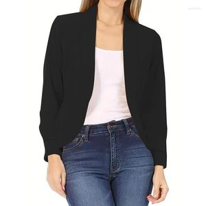 Giacche da donna Blazer Giacca da donna Cardigan Top a maniche lunghe Senza bottoni Semplice Nero Bianco Rosso Blu Cappotto alla moda femminile tutto abbinato