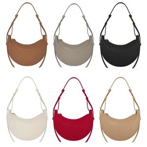 Saco de luxo Numero Dix Half-Moon Bag Full-Grão Texturizado Liso Bezerro Couro Tote Designer Zip Fechamento Crossbody Mulheres Hobo Bolsas Bolsas De Ombro Bolsa