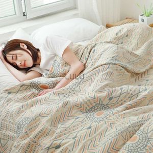 Одеяла Муслиновое хлопковое одеяло для кровати, дивана, стула, декоративная клетка, мягкая кожа, дышащее покрывало, всесезонный домашний декор HKD230922