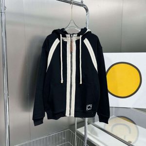 Luxury Jacket Women's Hoody Sweatshirt Designer Zipper Hoodie Loe broderad Cardigan Bomull Långärmad baseballjackor Män