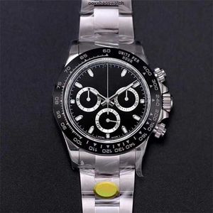Luxury Rolaxs Wrist Watches Mens Watch Cal4130 Movement 116500 Sapphire 40mm Mechanical Automatic Watch Black White Dial Panda Plate Ceramic Bezel Circles Lum HB18