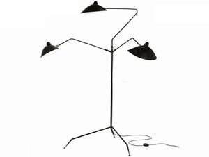 Serge Mouille 3 Arms Floor Lamp Nordic Black Standing Light Sofa Wall Background Bedroom Office Loft Living Room Iron Stand Lighti3150537