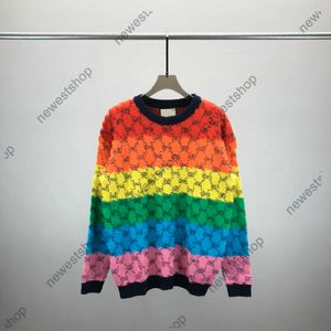 24SS Tasarımcı Sonbahar Lüks Erkek Kazak Giyim Kazak Slim Fit Rahat renkli kontrast kazakları Patchwork erkek çift harfli yün yünlü jumper