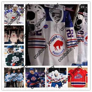 Özel Kolej Rochester Amerikalılar Hokey John Peterka Jack Quinn Michael Mersch Arttu Ruotalainen Ethan Prow Brandon Biro Sean Malone Linus Jersey