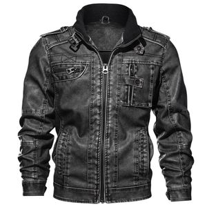 Männer Leder Faux Herbst Winter Männer Mantel Jacke Motorrad PU Casual Jacken Schwarz Warm Mantel schwarz mantel mann 230922