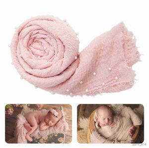 Filtar Swaddling Solid Color Baby Swaddle Wrap Props Filtar för nyfödda tillbehör babyartiklar Bomull Svadlande filtar