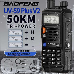 Walkie talkie baofeng uv-s9 plus v2 ture 10w långsiktigt vattentätt walkie talkie congeabe dual band hög krafttransceiver uppgradering av UV-5R HKD230922
