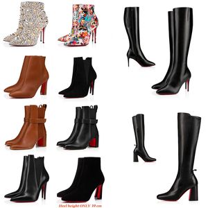 Red Bottomshoes Dress Classic Designer High Heels Red Bottoms Women Boots Over the Knee Boot Lady Sexy Pointedtoe Pumps Style Boot Ankle Short Booties Wo