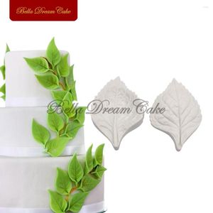 Bakning Mögel Rose Leaf Veiner Silikon Mögel Diy 3D Soap Gumpaste Fondant Sugarcraft Mold Set Cake Decorating Tool Bakeware