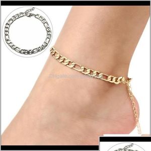 Jewelry Anklets Small Fresh Flat Chain Mens And Womens Beach Figaro Anklet Zbceh Drop Delivery Party Events Accessories Dhlp0