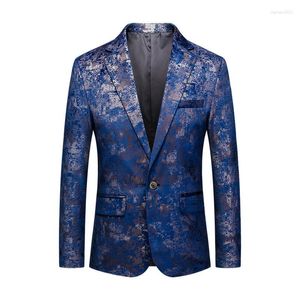 Men's Suits Spring Fall Men Fashion Designer Stamping One Button Blazer Coat Man Smart Casual 5xl 6xl Slim Blue Blazers
