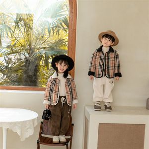 BBR2023 Novas roupas infantis de grife de alta qualidade jaqueta de algodão infantil roupas infantis meninos meninas roupas presente de Natal