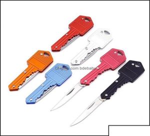Noża polowań na kamery 6 colors Key Key Mtifunkcyjne klawisze mini składane ostrze owocowe nóż noża na zewnątrz szwajcarskie upuszczenie grela