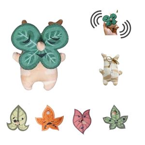 Plush Keychains Korok Plush Keychain Changeable Sounding Stuffed Toy Cartoon Anime Green Leaves for Kids Birthday Gifts 230922