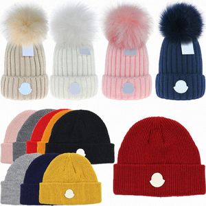 Beanie Monclair Chapéu de malha Mulheres Homens Chapéus de lã Inverno Quente Gorros Chapéus Feminino Bonnet Caps 04wM #