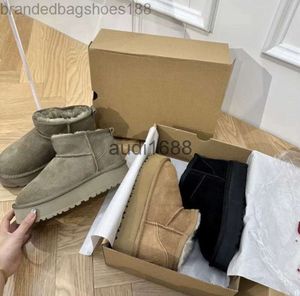 المصمم الكلاسيكي Ultra Mini Boots Snow Boot Platform النساء رجال فراء خروف تسمان تازان Tazz Chestnut Sand Mustard Seed Beige Driftwood Australian Winter Winter Shoehd