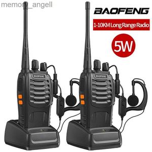 Walkie talkie bf888s 16 canais portátil rádio em dois sentidos banda dupla 1/2pcs baofeng BF-888S walkie talkie uhf 400-470mhz hkd230922