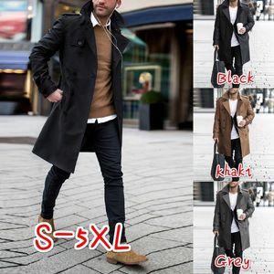 Men's Trench Coats Coat Men Long British Slim Korean Version Black Fashion Mens Clothing La Ropa De Los Hombres 230921