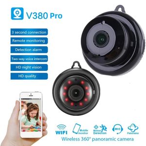 IP Kameralar V380 Pro 1080p Kablosuz Mini WiFi Kamera Ev Güvenlik Kamerası CCTV Gözetim IR Gece Görme Hareketi Tespit P2P Bebek Monitörü 230922