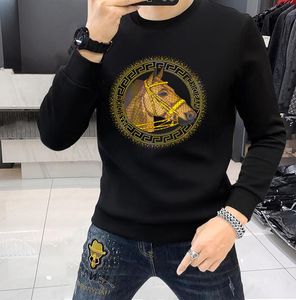 Hoodie Designers hoodies 2023 New Men's Long sleeved Sweater with Hot Diamond Glow Men's Top Comfortable, Breathable, Warm, Autumn and Winter