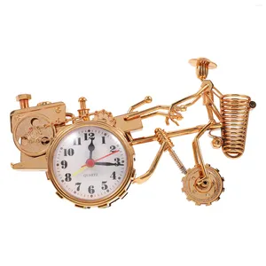 Orologi da parete Orologio da tavolo vintage Modello trattore Decorazione da comodino Regalo per feste Forma portapenne in plastica Doppio uso per ufficio