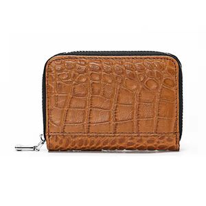 Genuine leather zipper women designer card holders Alligator cowhide lady fashion casual coin zero purses no491