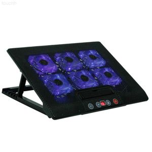 Laptop cooling dynor 17 tum 6 fans Dual USB Laptop Notebook Touch Cooling Pad Stand Cooler Base Radiator L230923