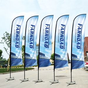 Other Event Party Supplies Beach Feather Flag And Flagpole With Cross Base Graphic Custom Printing Banner Advertising Promotion Celebration Decoration 230923