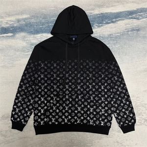 Mäns plusstorlek hoodies tröjor brev tryckt rund halströja med ullrulle tyg hoodie high street hip-hop lös pullover gata o83s3