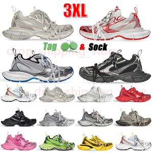 Luxury 3xl Sneaker Extra Laces Mens Women Designer 3XL Shoes Reflective Detail Worn-out Effect Tennis Sneakers Tess.s. Gomma Leather Nylon Printed Outdoor Shoe