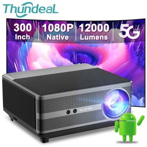 Проекторы Проекторы ThundeaL Full HD 1080P проектор TD98 WiFi LED 2K 4K Видеофильм Smart TD98W Android-проектор PK DLP Домашний кинотеатр Кинопроектор 230922