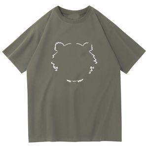 Drukowanie wzoru zwierząt Tshirt Tops Men Wysokiej jakości projektant Casual Animal Fashion Autumn Printed Pure Cotton High Quality Clothing Odzież Luksusowa koszulka Krótka T-shirt
