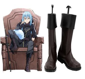 Anime Costumes That Time I Got Reincarnated as a Slime Rimuru Tempest Great Demon Lord Brown Cosplay Boots Customized Shoes