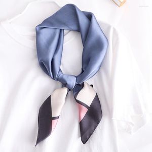 Szaliki japońskie kwadratowe szalik miękkie włosy krawat słodka torba na rękę lady maxi jedwabny zwykły chusta na głowę satynę