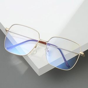 Sonnenbrille, großer quadratischer Rahmen, Anti-Blau-Brille, blendende Überanstrengung der Augen, Brille mit Farbwechsel-Linse für Geschäftsreisen, Büro