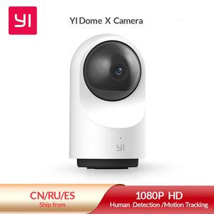 IP-камеры Купольная камера YI X 1080P FHD IP-камера Безопасности Поворот и наклон Внутренняя радионяня Wi-Fi Автоматическое отслеживание Ночное видение Обнаружение человека и домашнего животного 230922