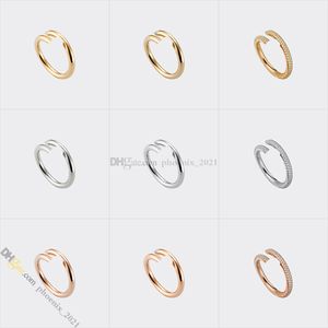 Biżuteria projektantka dla kobiet projektantka pierścienia paznokci tytanowe pierścienie stali stalowe złota nigdy nie zanikają niealergiczne, złoto, srebro, różowe złoto, sklep/21621802