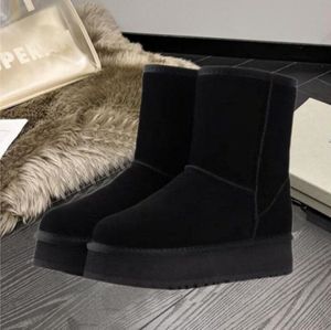 2023 Donna Inverno Ultra Mini Boot Designer Stivali con piattaforma australiana per uomo Vera pelle Stivaletti in pelliccia calda alla caviglia Scarpa di lusso 35--46 Stivali da neve da donna AAAA1111X