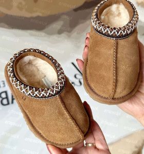 Tazz Tasman II Slippers Kids Baby Shoes Toddler Chestnut Fur Slides Sheepskin Shearling Classic Ultra Mini Boot Winter Mule Little Big453yr