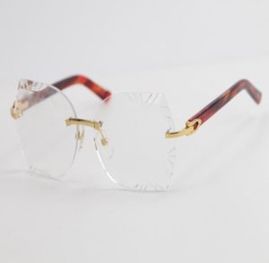 Verkauf 8200762 Randlose Marmor Blau Plank Sonnenbrille Adumbral Hochwertige mode Brillen vintage im freien fahren brille männlichen a8181415