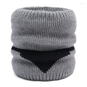 Scarves Winter Scarf For Women Men Outdoor Unisex Warm Knitted Neck Collar Autumn Plus Velvet Elastic Mufflers Children