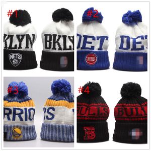 Hot Football Beanies Sideline Sport Pom Cuffed Knit Hat Gray Knit Hat Pom Pom Cap 32 Teams Knits Mix And Match All Caps H4-9.23