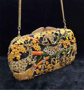 NXY Вечерняя сумка для выпускного вечера с животными, кристаллами, черный клатч, желтый женский вечерний кошелек с бриллиантами, женские клатчи для ночного клуба, цепочка на плечо s 05303449579