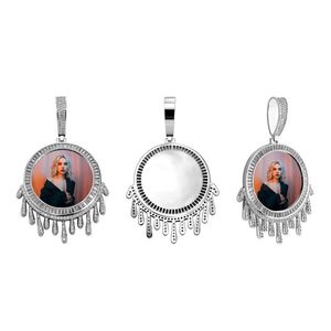 Ожерелье Po на заказ для мужчин, подвеска-медальон с изображением памяти, однотонные подвески на спине, модные ювелирные изделия в стиле хип-хоп275a