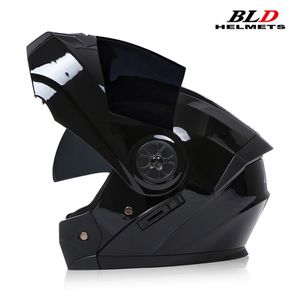 Capacetes de ciclismo de alta qualidade BLD Motocicleta Full Face Capacete Quatro Estações Motocross Racing Modular Flip Up Casco Moto Homens Mulheres Off Road 230923