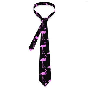 Fliegen Herren Krawatte Rosa Flamingo Vogel Hals Niedlicher Tierdruck Klassisch Eleganter Kragen Bedruckt Hochzeitsqualität Krawattenzubehör