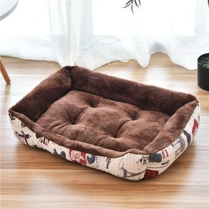 Dog Houses Kennels Accessories Pet Bed Puppy Cushion Kennel For Cat Plus Size Soft Nest Baskets Small Large Sofa Animals Pad 230923