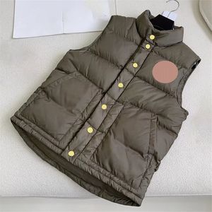 Lyxkvinnor Puffy Vest Coat Jackets Winter Singlet Ytterkläder vadderad bomullsjacka Kvinnor.