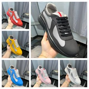 Projektant Męskie Americas Cup XL Casual Buty Patentowe skórzane trenery Low Top Sneakers Mesh America For Men Lace-Up P Sneaker Toraking But z pudełkiem 38-46