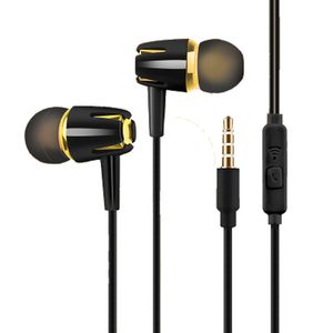 Headset Universal 3,5 mm Wired Noise Refering Stereo In-Ear Earphone Phone Headset med MIC för Android Phone PC Musik Ringtillbehör 230923